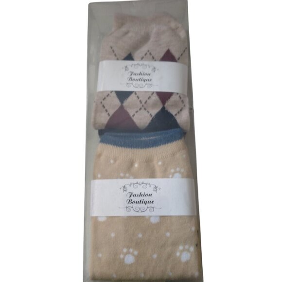 Fashion Boutique Women's One Size 5 Pairs Geometric Multi-Color Socks New - Picture 1 of 5